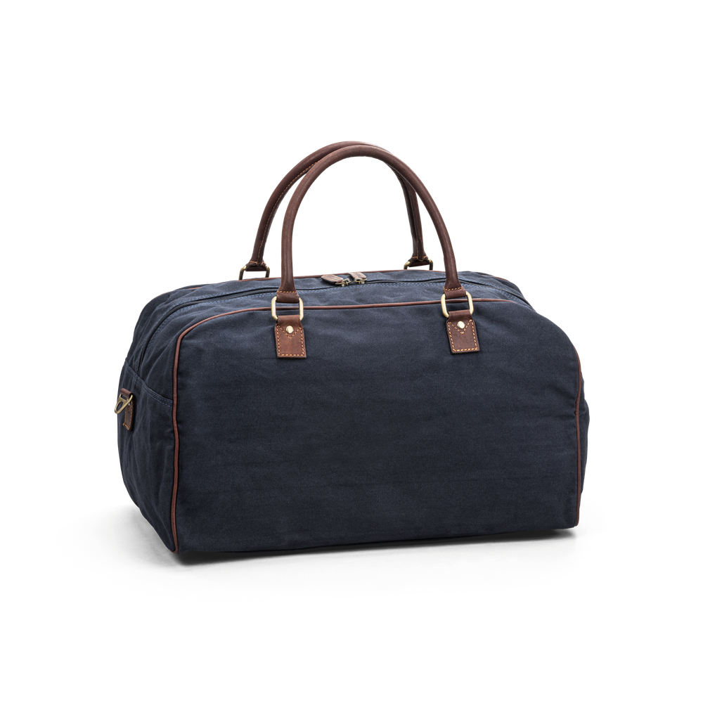 Weekend bag i canvas och skinn