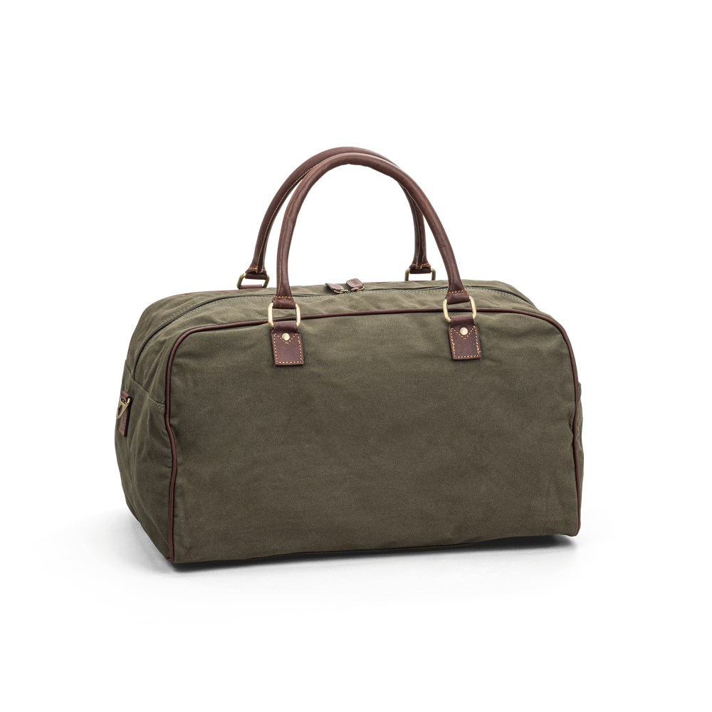 Weekendbag i canvas och skinn