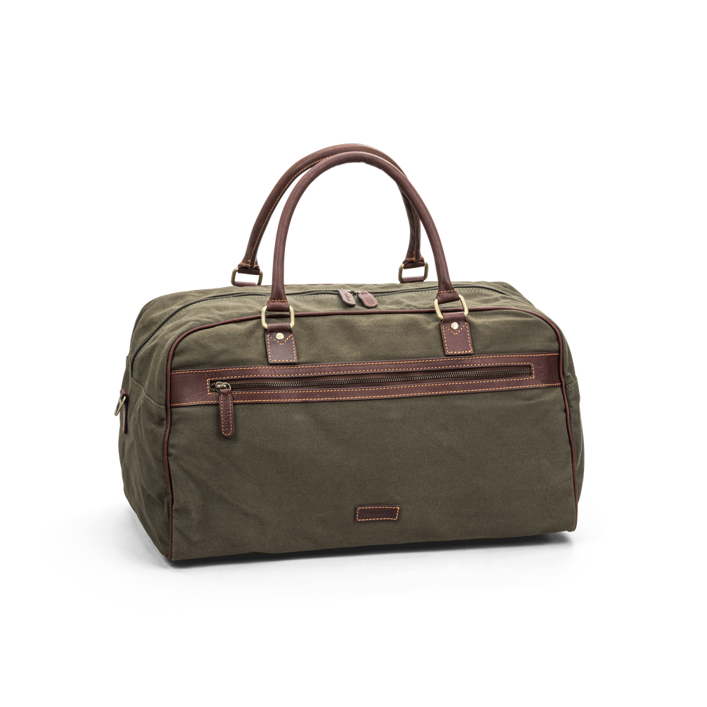 Weekendbag i canvas och skinn