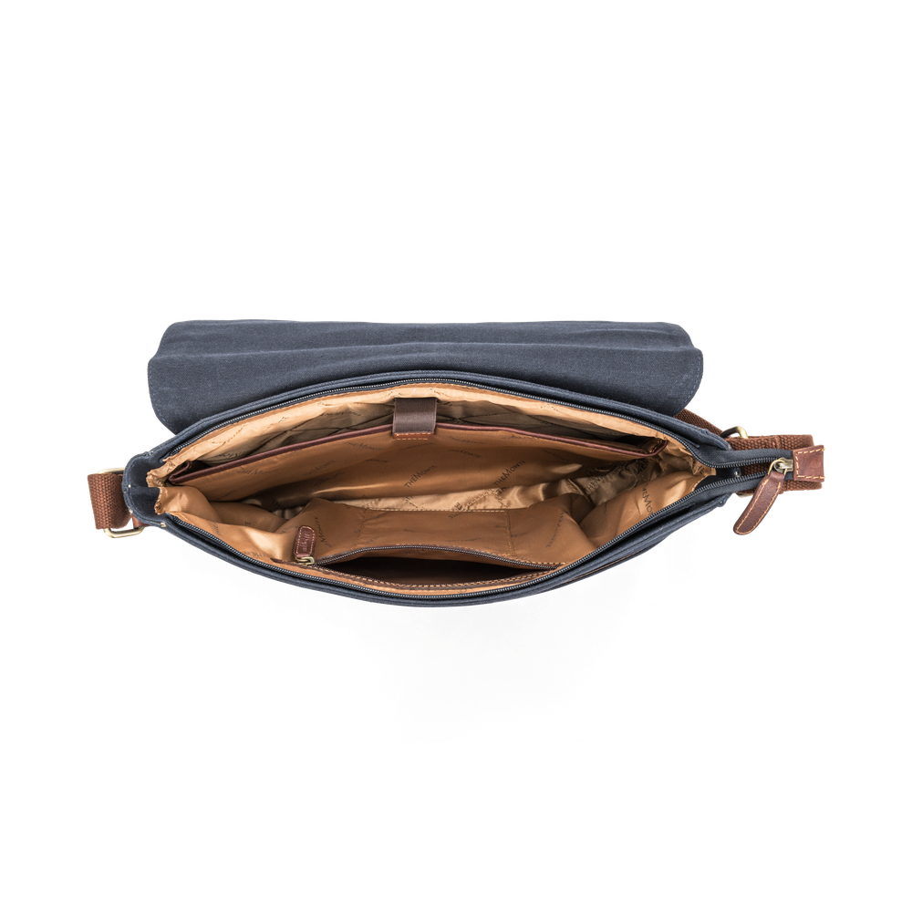 Messenger 15,6” i canvas och skinn