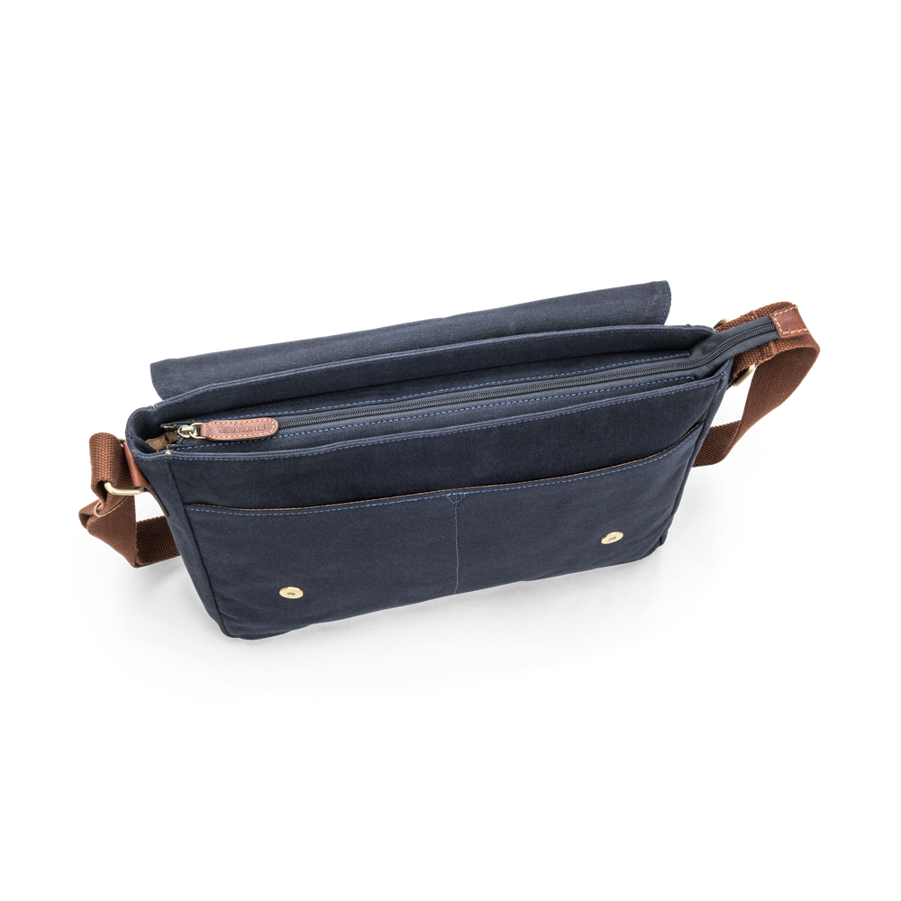 Messenger 15,6” i canvas och skinn