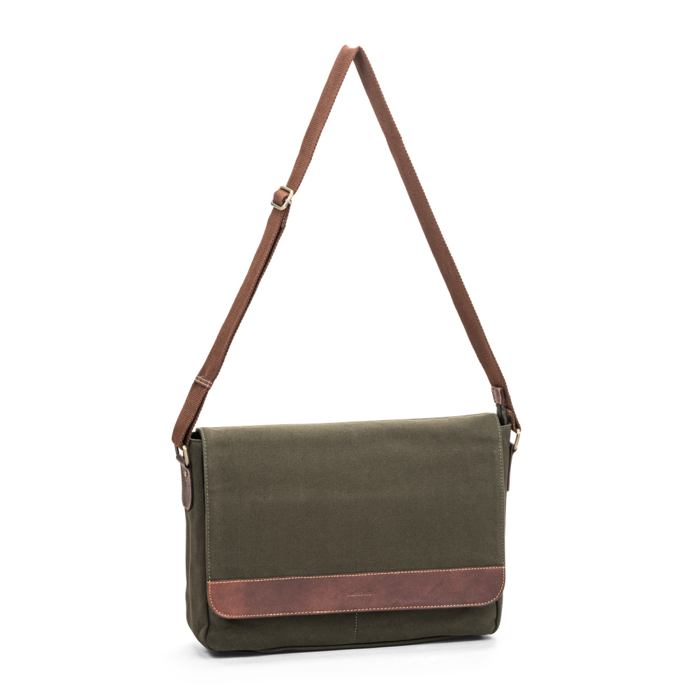 Messenger 15,6” i canvas och skinn