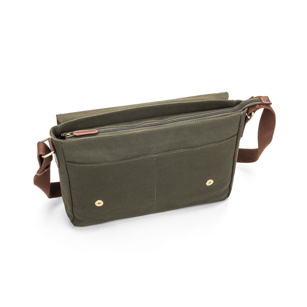 Messenger 15,6” i canvas och skinn