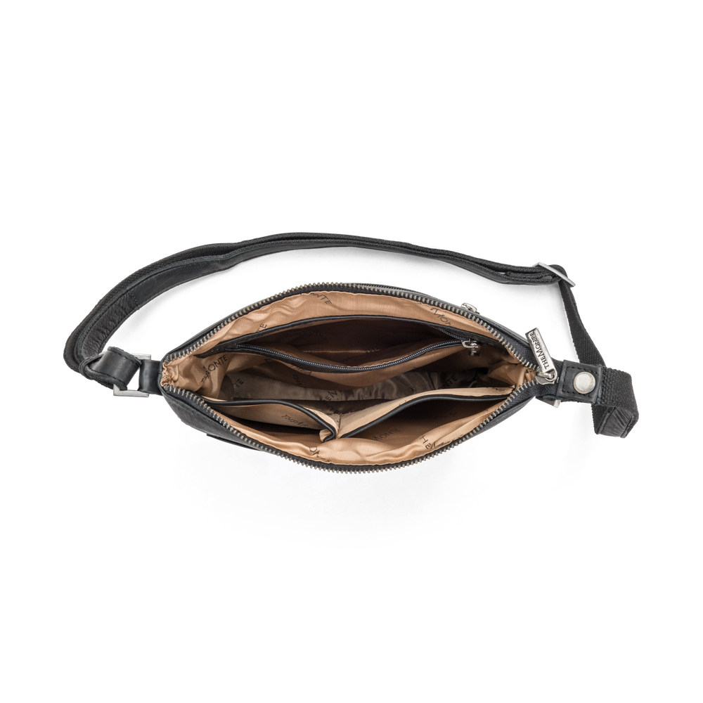 Crossover axelväska i skinn