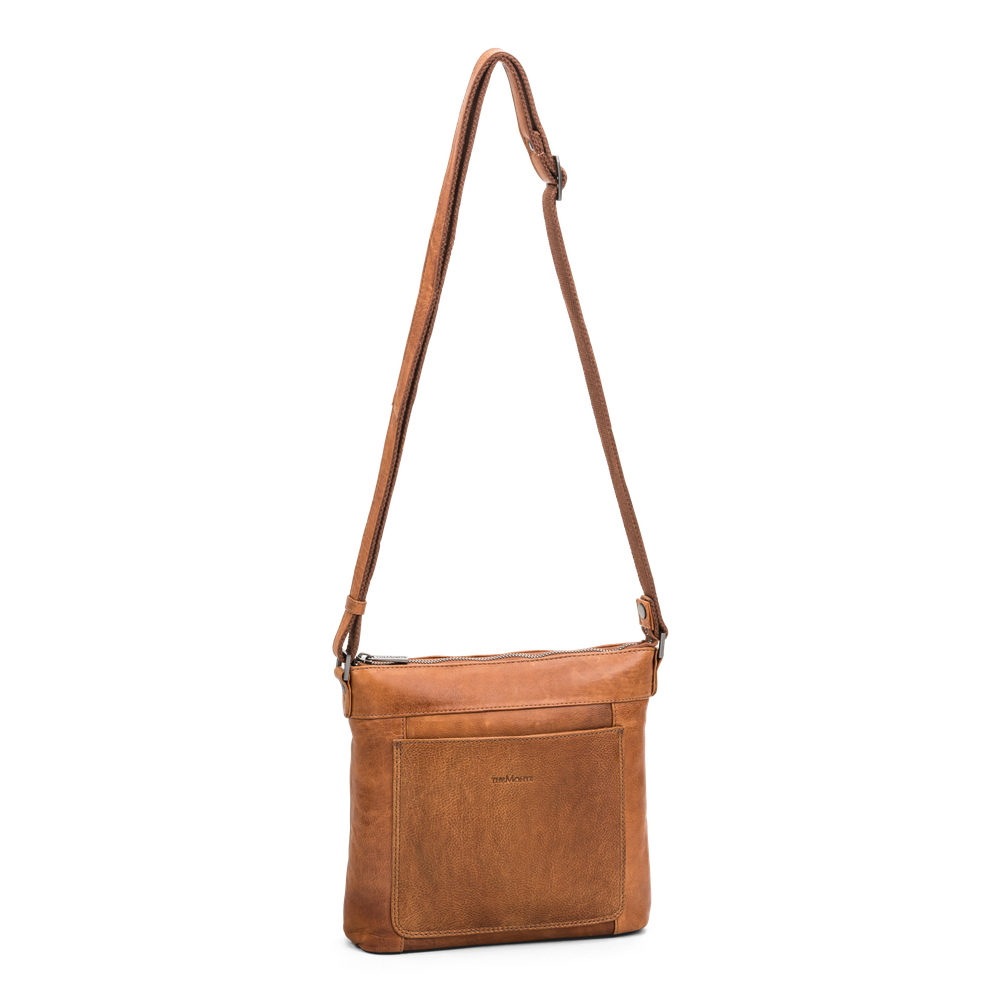 Crossover axelväska i skinn