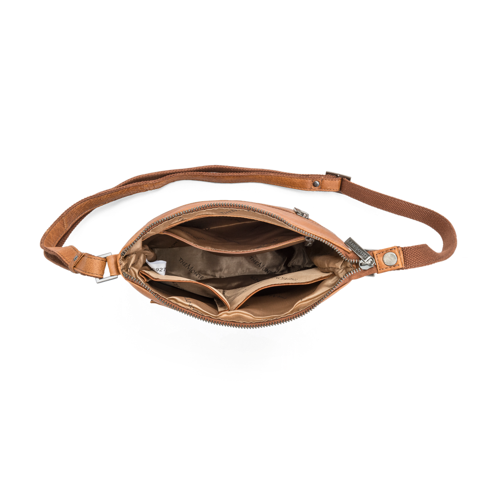 Crossover axelväska i skinn