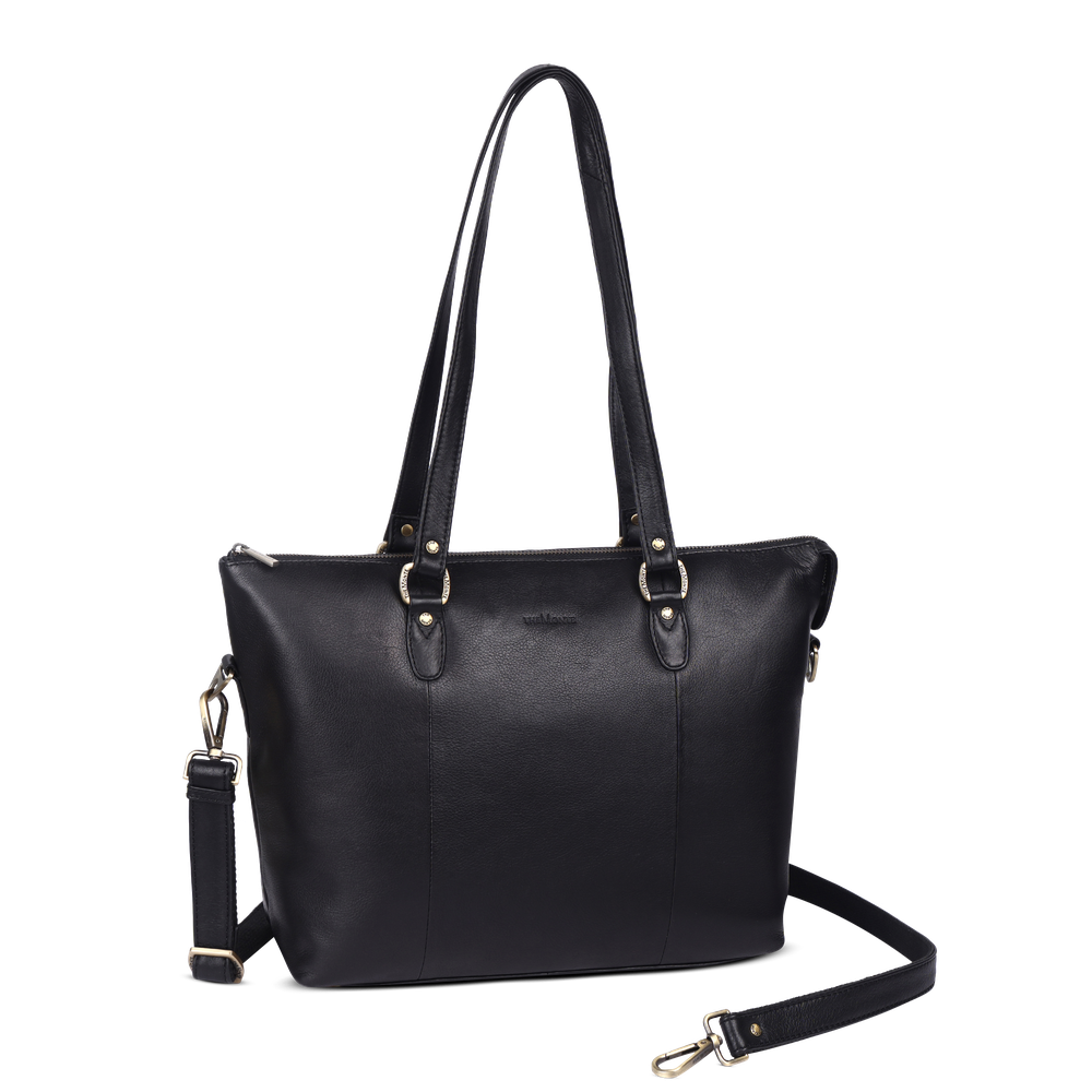 Tote bag 12,3" medium i skinn