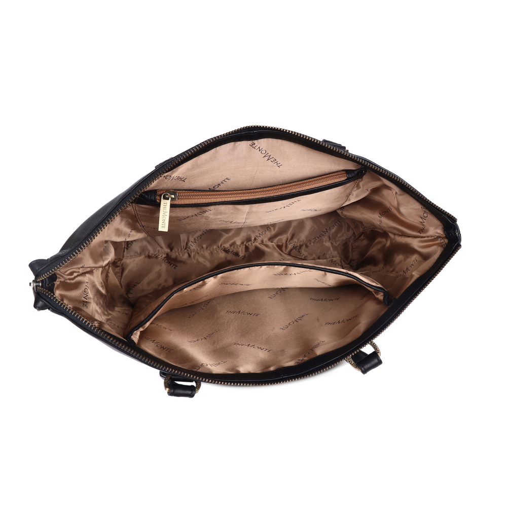 Tote bag 12,3" medium i skinn