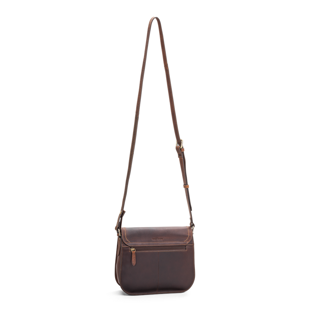 Flap bag medium i skinn