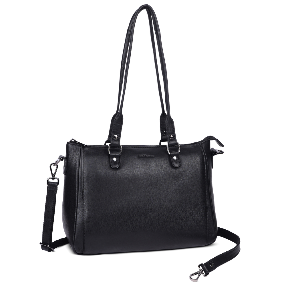 Tote bag medium i skinn