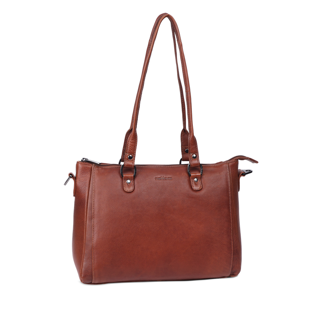 Tote bag medium i skinn