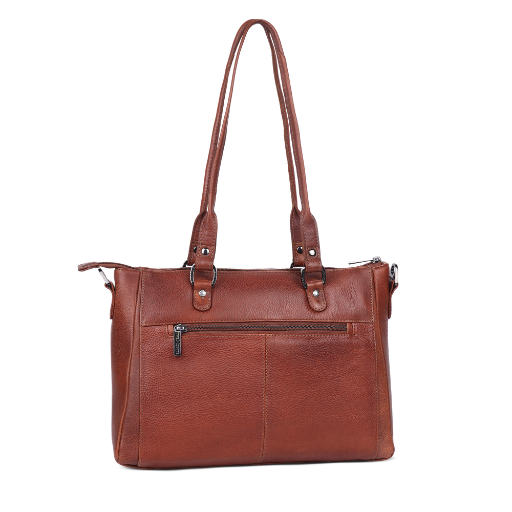 Tote bag medium i skinn
