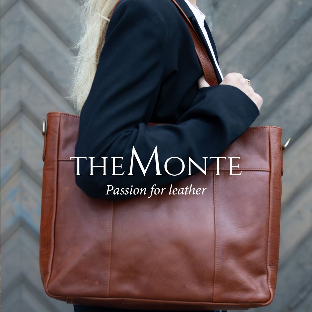 The Monte svart ryggsäck i skinn