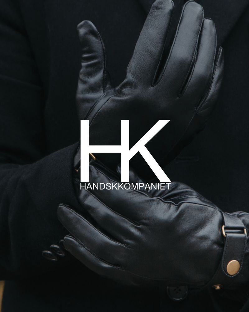 Handskkompaniet banner med svarta handskar