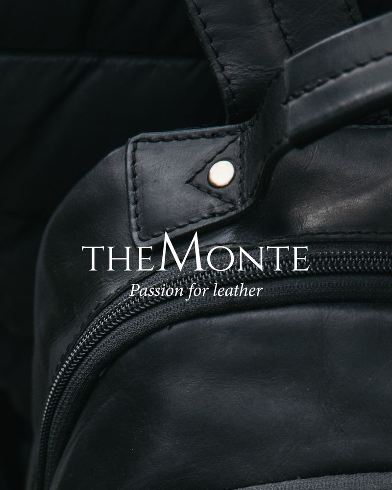 The Monte svart ryggsäck i skinn