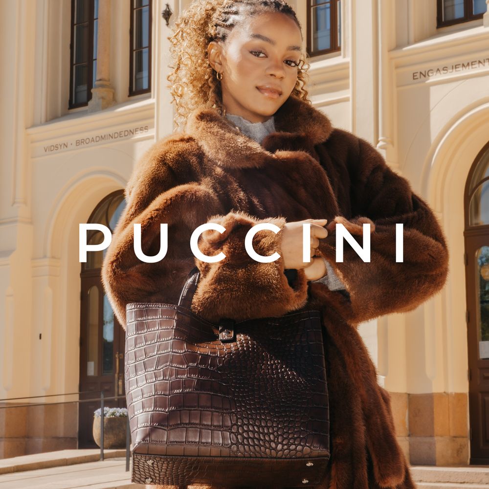 Puccini brun croco väska