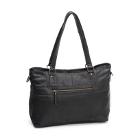 Väska tote bag 14" i skinn Svart