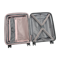 Bergen expanderbar kabinväska, 4 hjul, 55 cm, 43L Rose gold