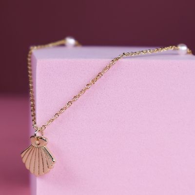 Pearly Shell Anklet Gold