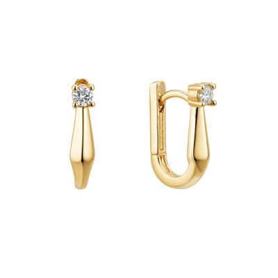 Elegant Huggie Hoops Gold