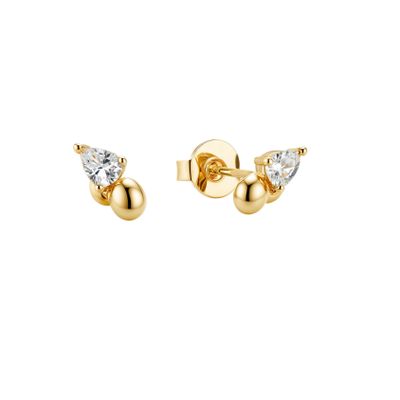 Detailed Stud Earrings Gold