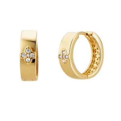 Blossom Huggie Hoops Gold