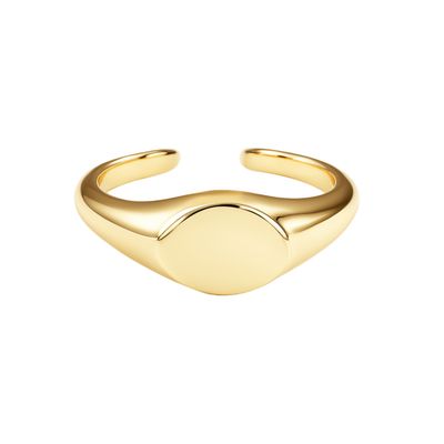 Blank Oval Ring Gold