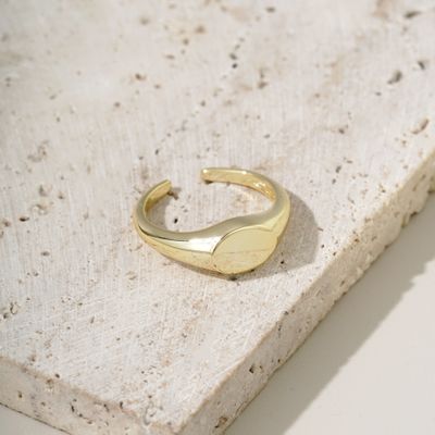 Blank Oval Ring Gold