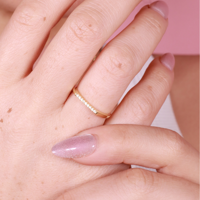 Sparkle Line Ring Gold