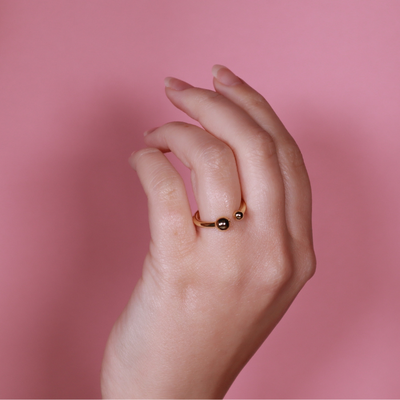Chunky Ball Ring Gold