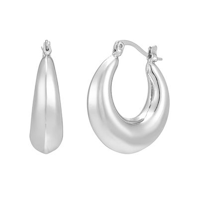 Hello You Huggie Hoops Silver