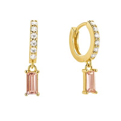 Square Drop Huggie Hoops