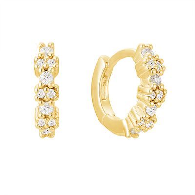 Glimmer Touch Huggie Hoops