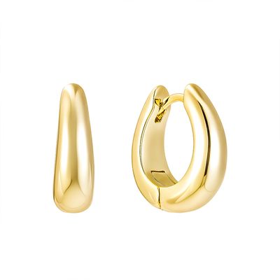 Luxe Chunky Huggie Hoops Gold