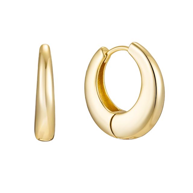 Golden Huggie Hoops