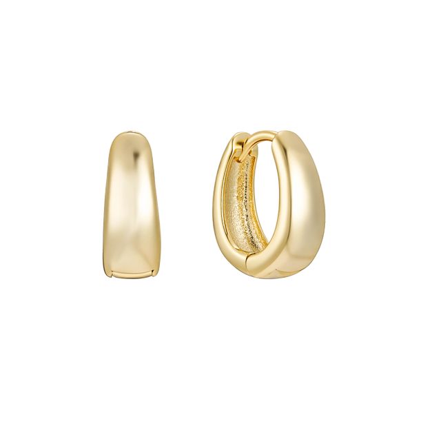 Golden Chunky Huggie Hoops