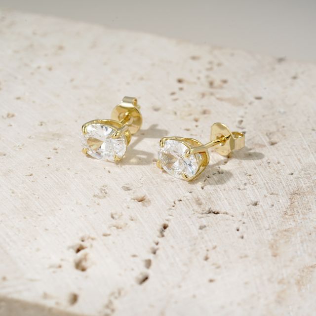 Oval Stud Earrings