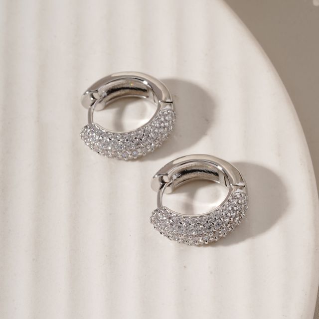 Bold Bling Huggie Hoops