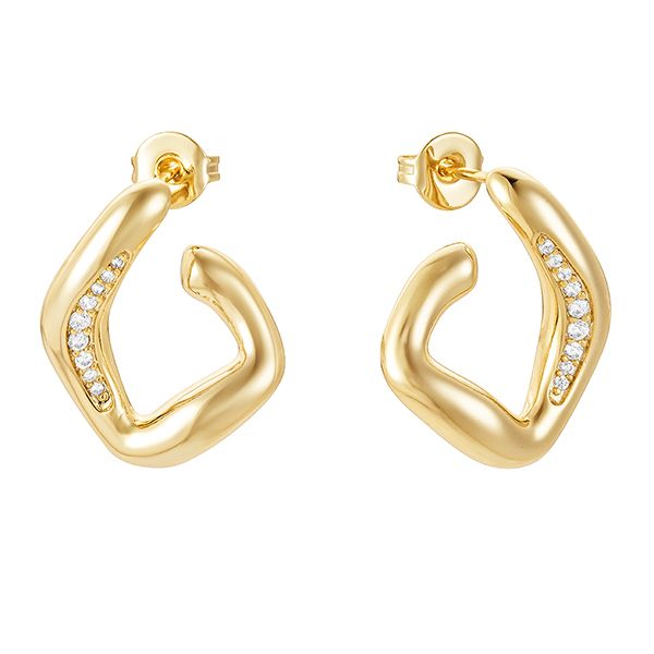 Crystal Wave Earrings