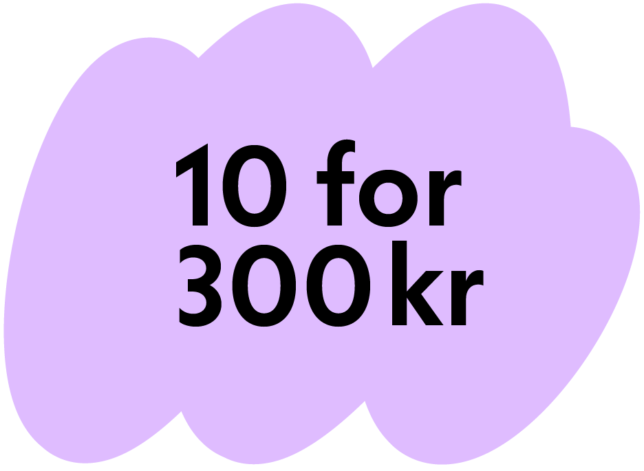 Mix & match 10 produkter for 300 kr!
*Gælder i 10 for 300 kategorien
