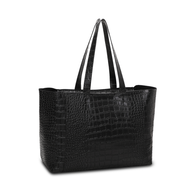 Greta tote bag Greta tote bag Croco Black