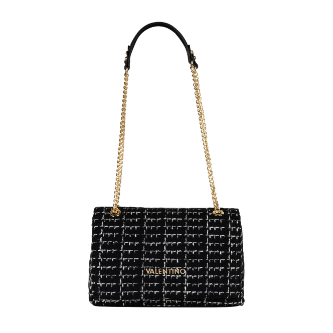 Tweed Flap Bag Svart multi