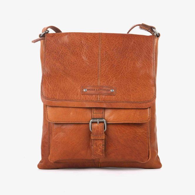 Veske Flap Bag skinn Brandy