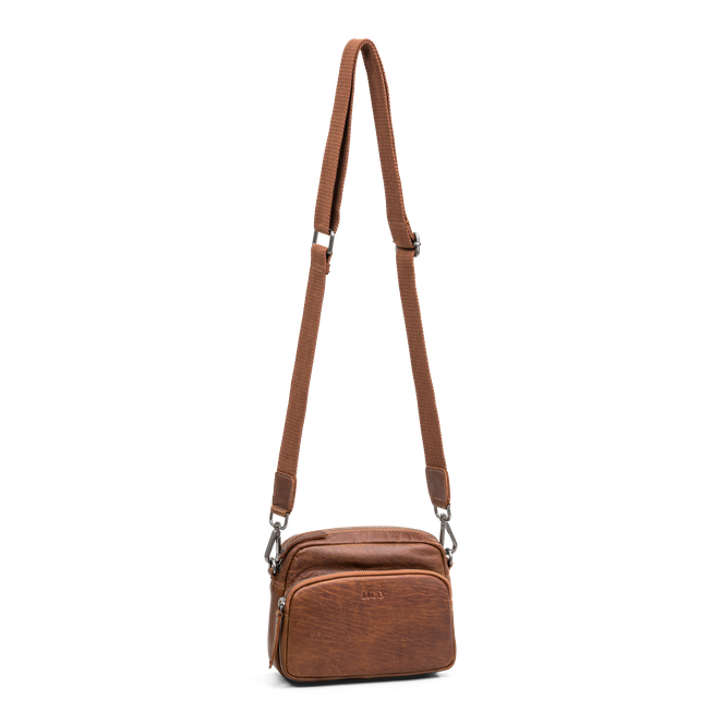 Crossbody skinnveske Cognac