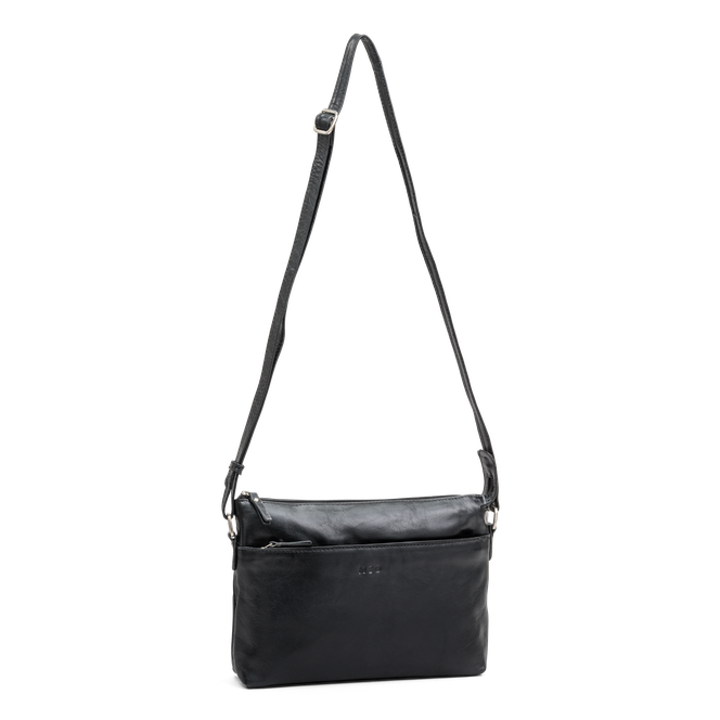 Crossbody skinnveske Svart