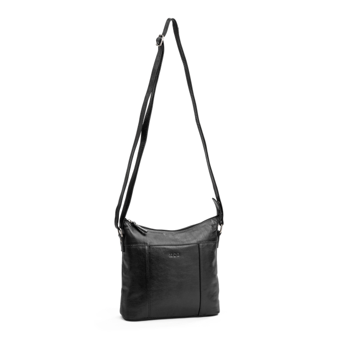 Crossbody-veske i skinn Svart