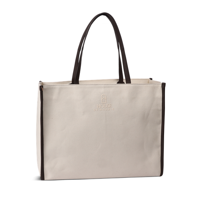 Summer Love large tote bag Beige/cognac