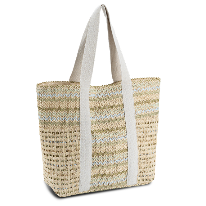 Strandveske i strå Beige