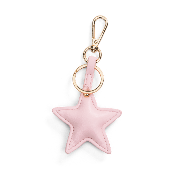 Bag charm/nøkkelring stjerne Rosa