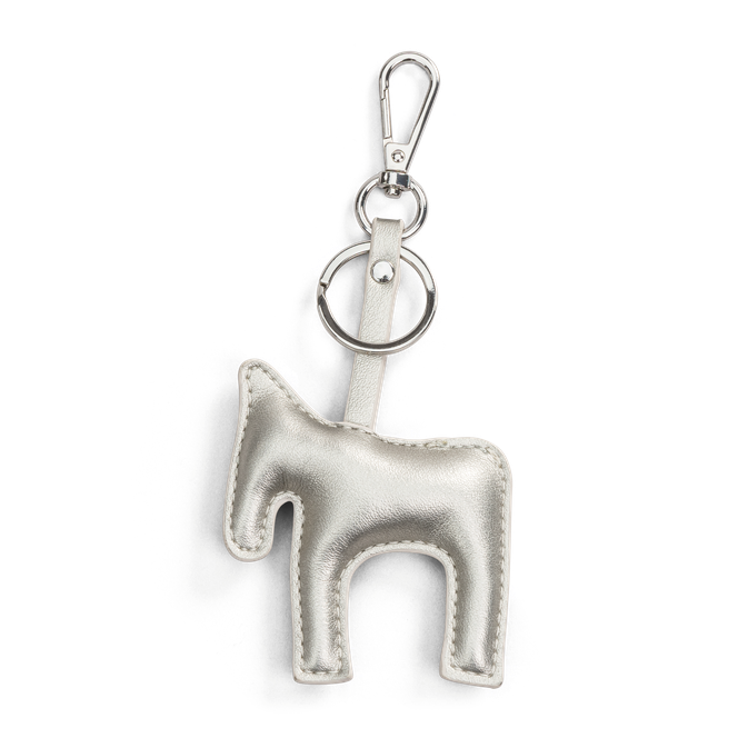 Bag charm/nøkkelring hestemotiv Sølv